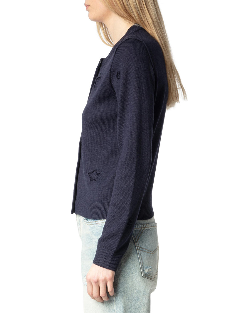 Women's Alpha Stars Cardigan - Encre 4