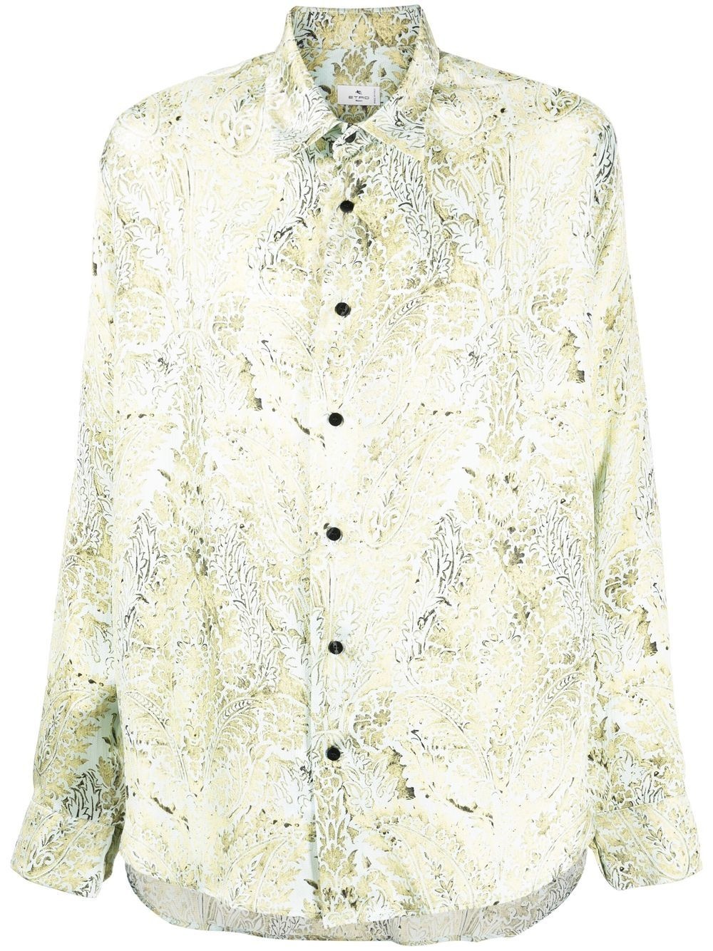 floral silk shirt - 1