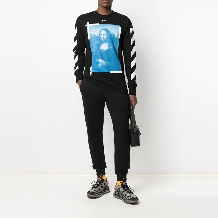 Off-White Mona Lisa Long-Sleeve T-Shirt 'Black' OMAB001R21JER0021001 - 2