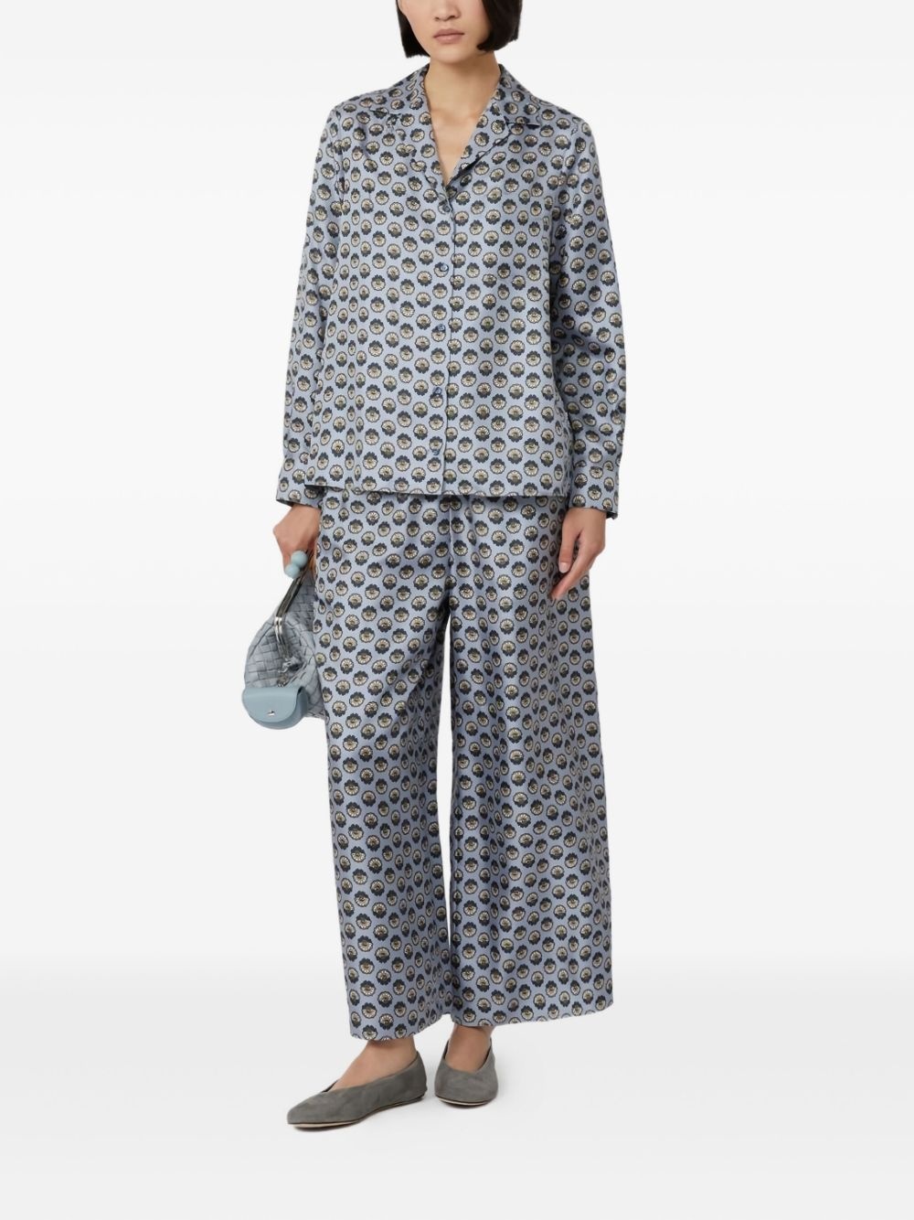 silk wide-leg trousers - 2