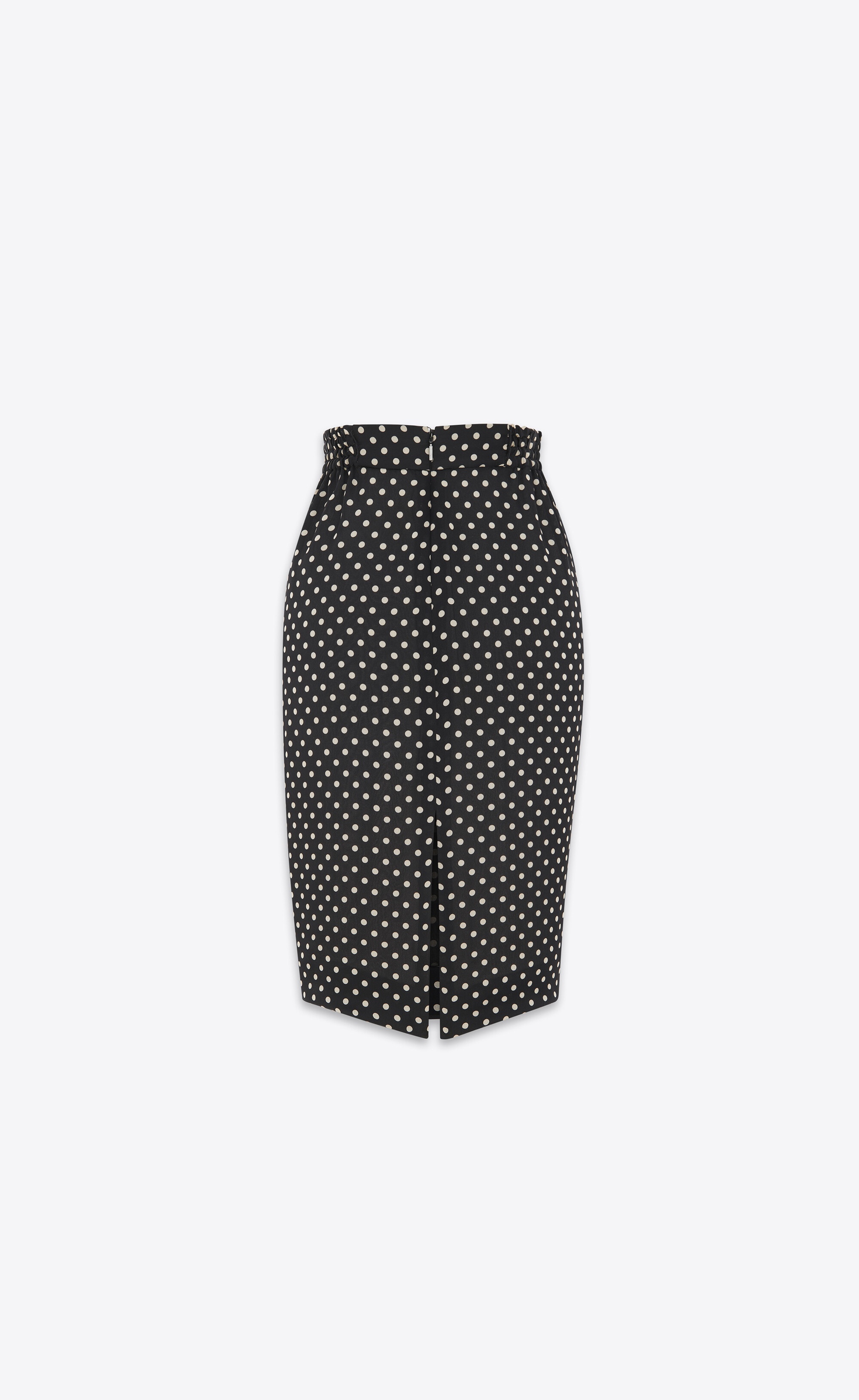 pencil skirt in dotted silk charmeuse - 2