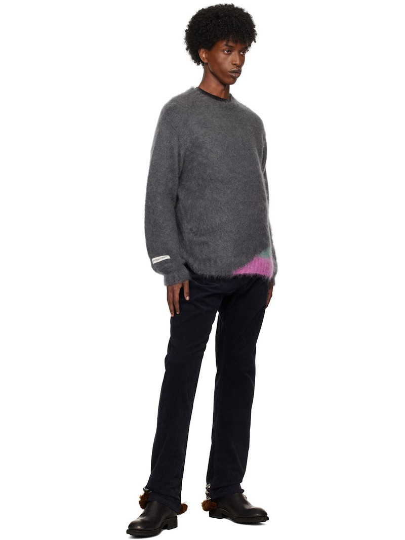 UNDERCOVER Navy Contrast Hem Trousers outlook
