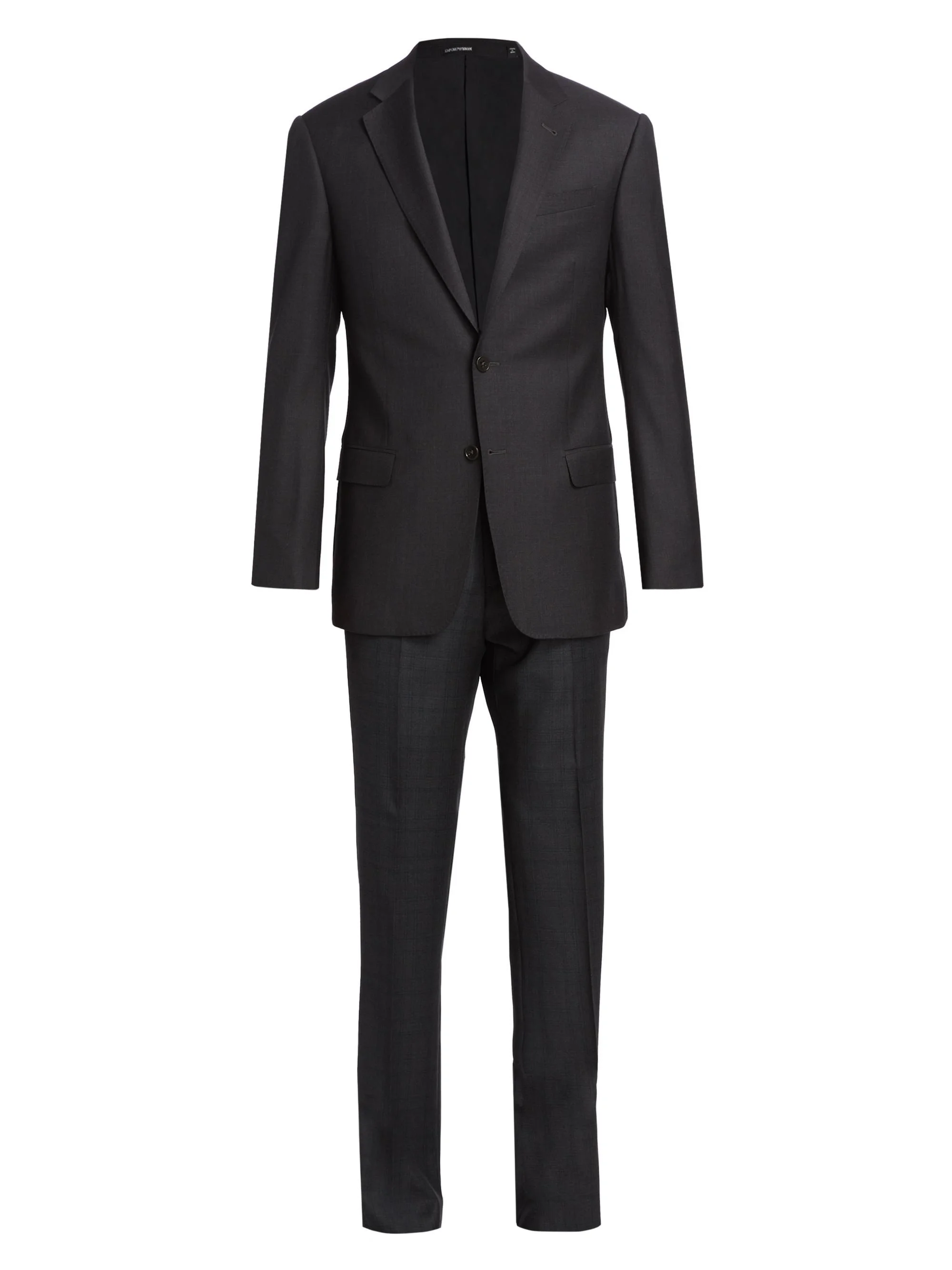 Men's G-Line Super 130s Wool Two-Button Slim-Fit Suit - Charcoal - 1