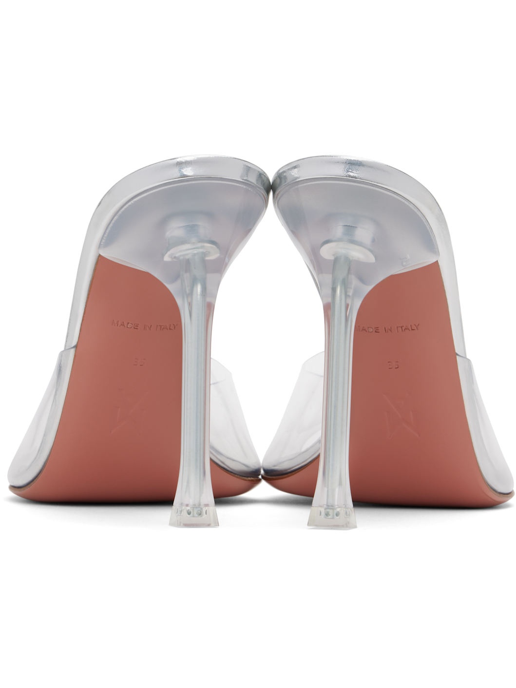 Transparent Alexa Glass Slipper 105 Heeled Sandals - 2