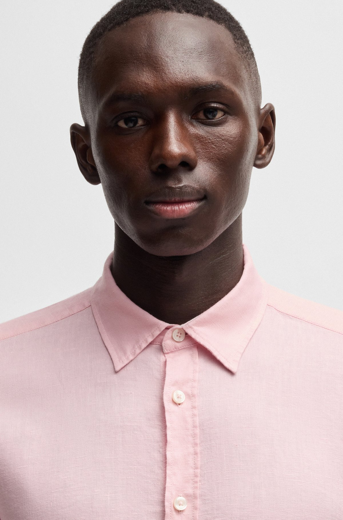SLIM-FIT SHIRT IN STRETCH LINEN - 3