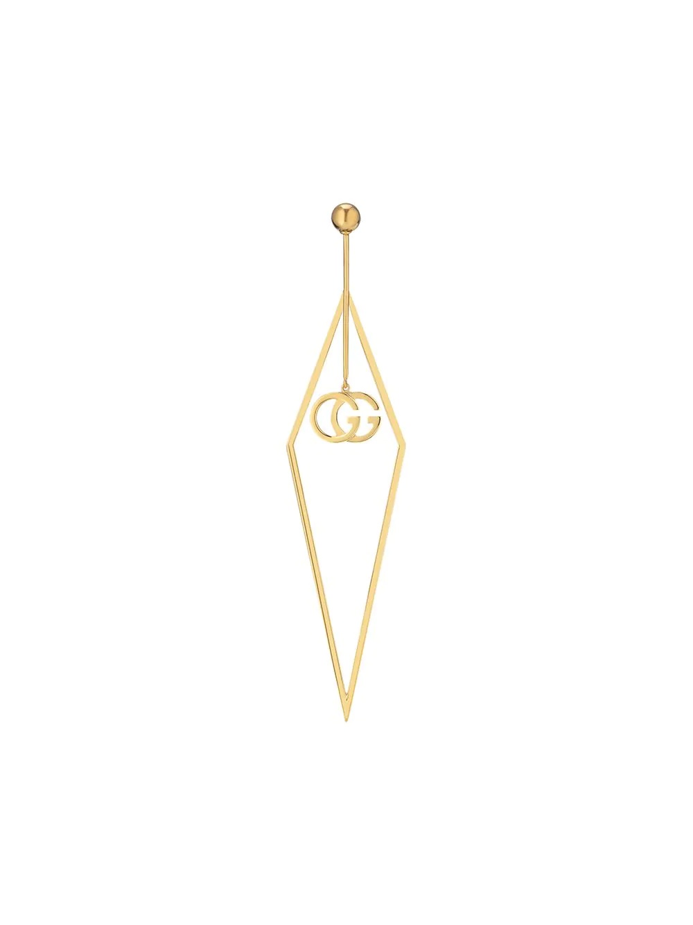 GG Running 18kt gold-tone single earring - 1