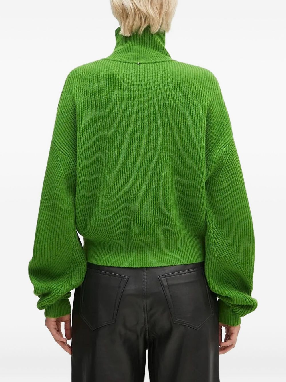drop-shoulder ribbed cardigan - 3