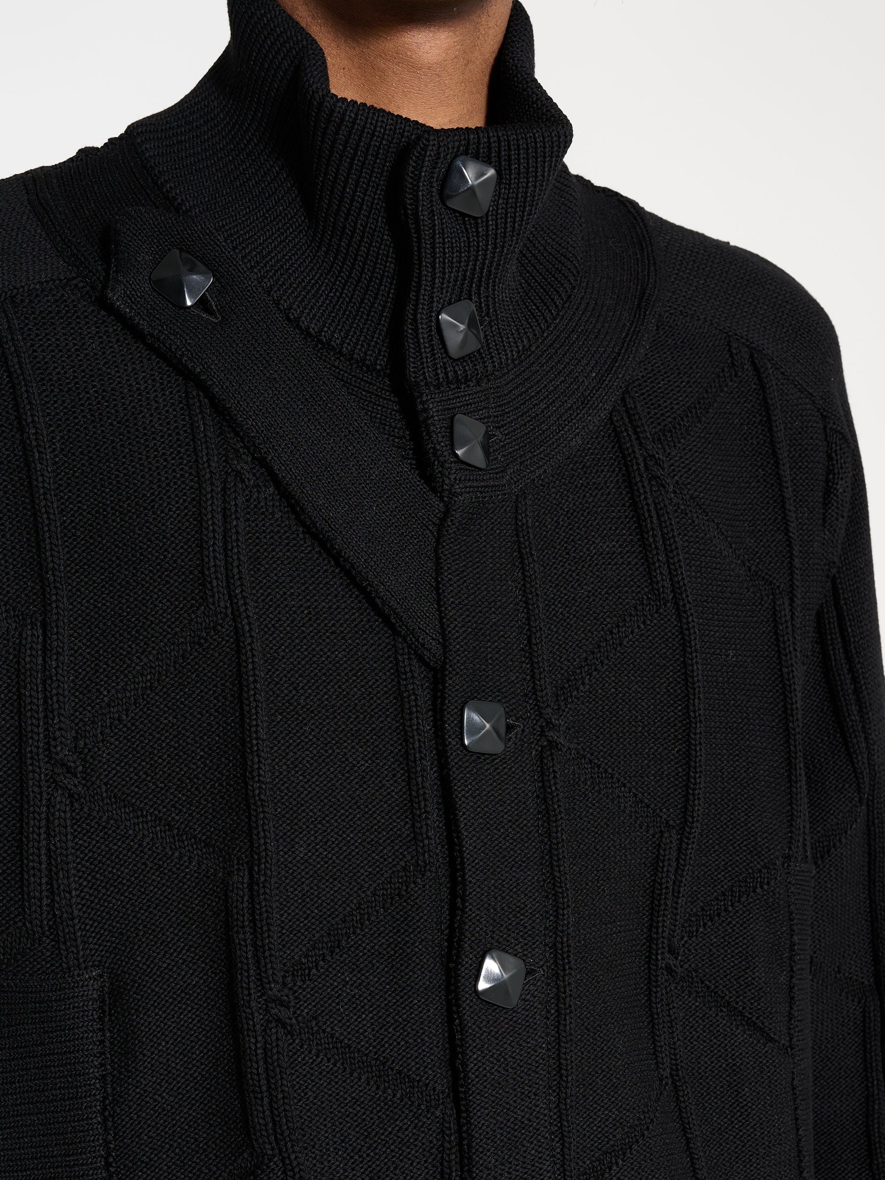 Kiko Kostadinov KIKO KOSTADINOV MERLI TWINSET CARDIGAN BLACK
