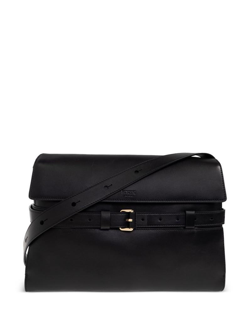 belted leather shoulder bag 1