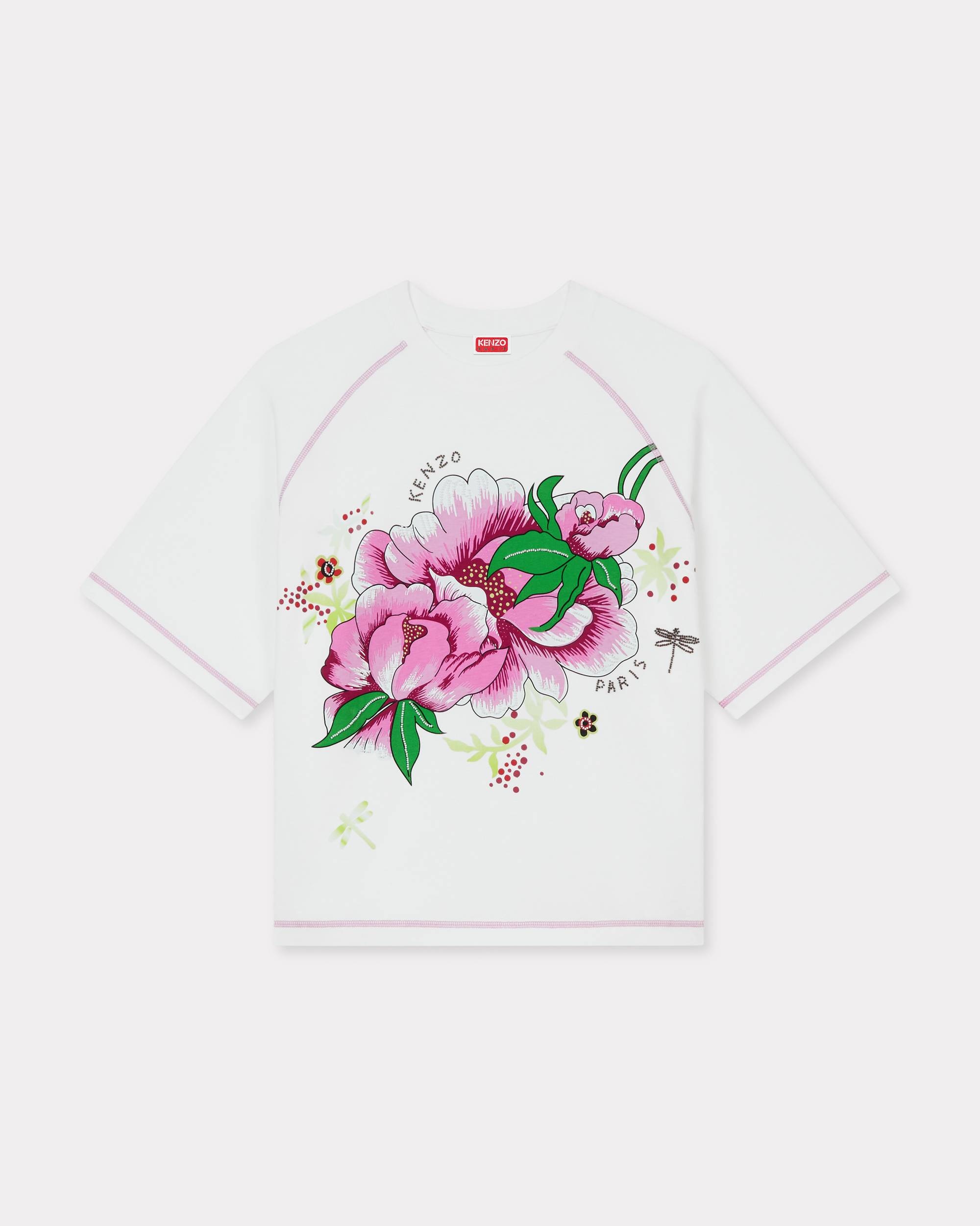 'KENZO Peonies' T-shirt in cotton - 1