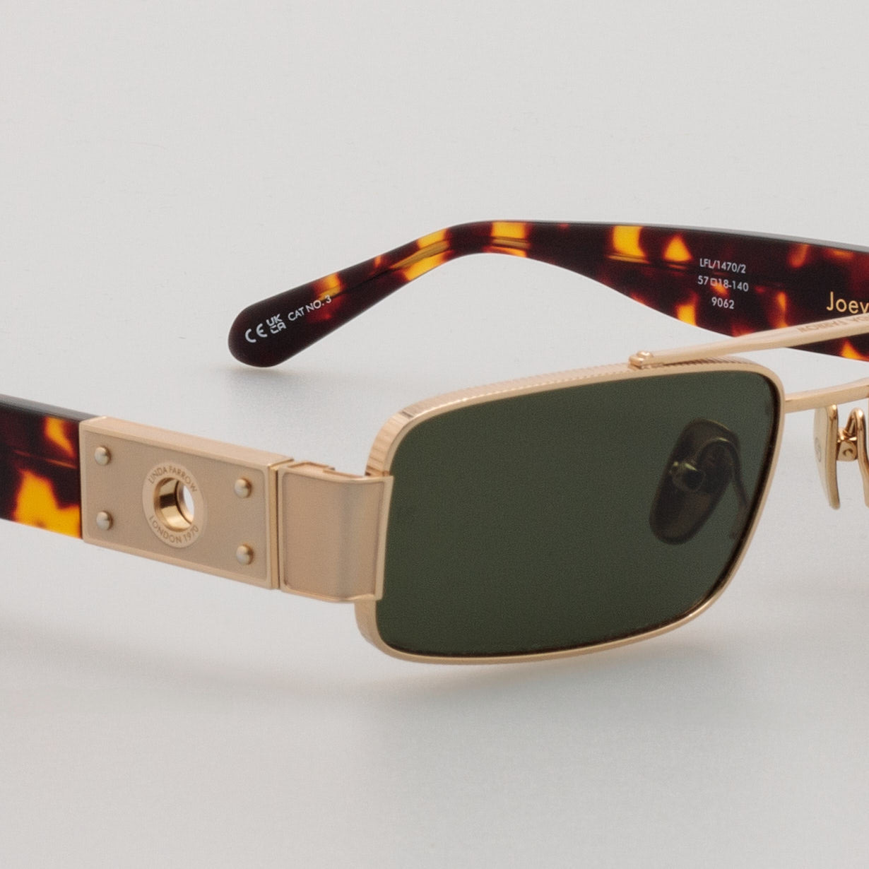 MEN'S JOEY RECTANGULAR SUNGLASSES IN LIGHT GOLD - 6