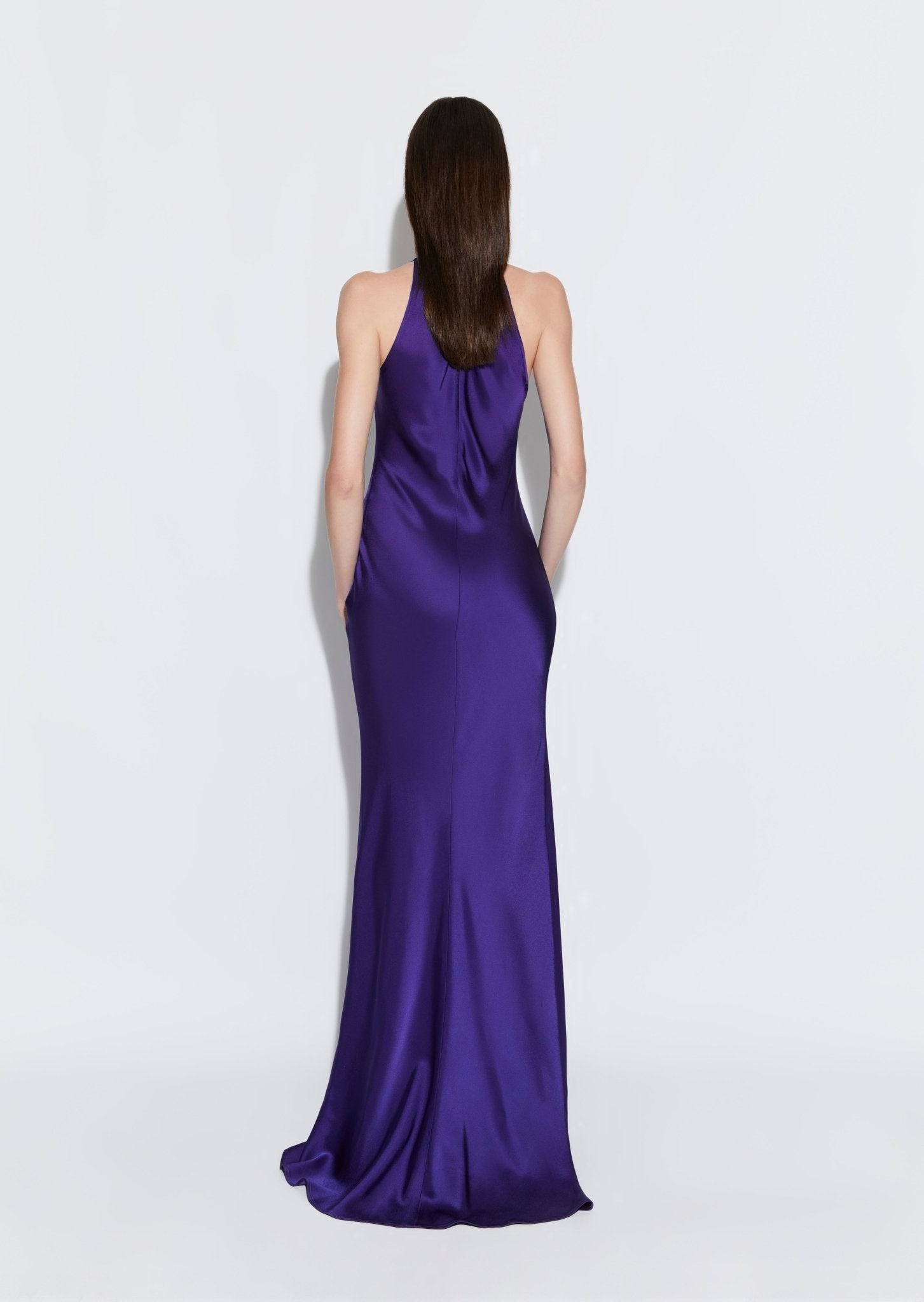 Satin Halter Gown - 3