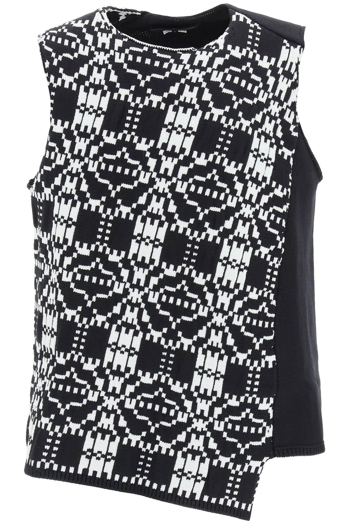 ASYMMETRIC SLEEVELESS SWEATER - 1