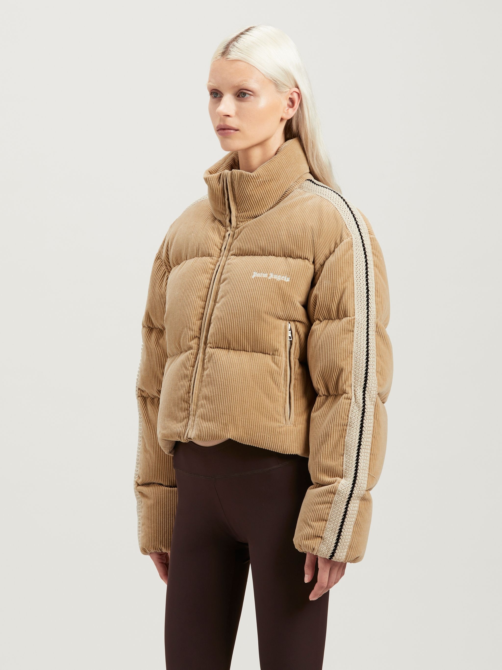 Corduroy Crop Down Jacket - 4