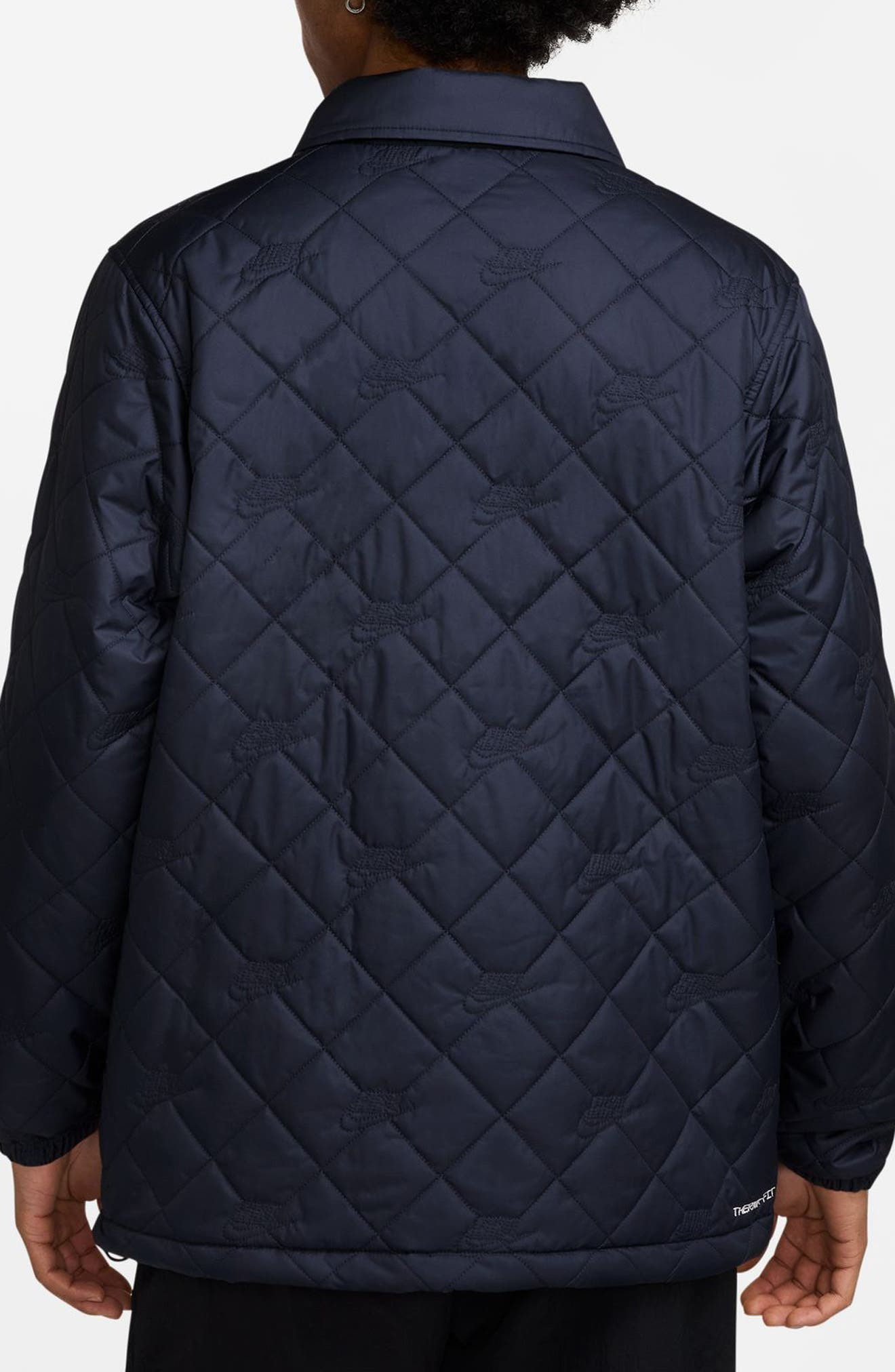 Nike Club Quilted Coach's Jacket in Obsidian/White at Nordstrom - 2