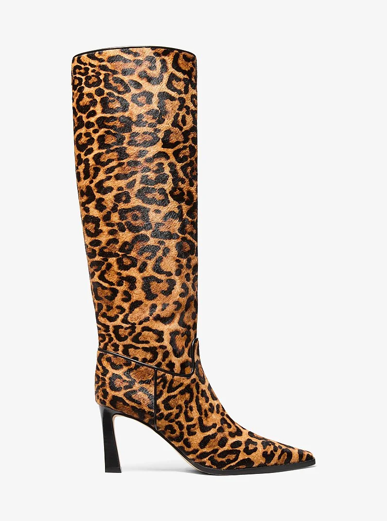 Darrah Leopard Print Calf Hair Boot - 1