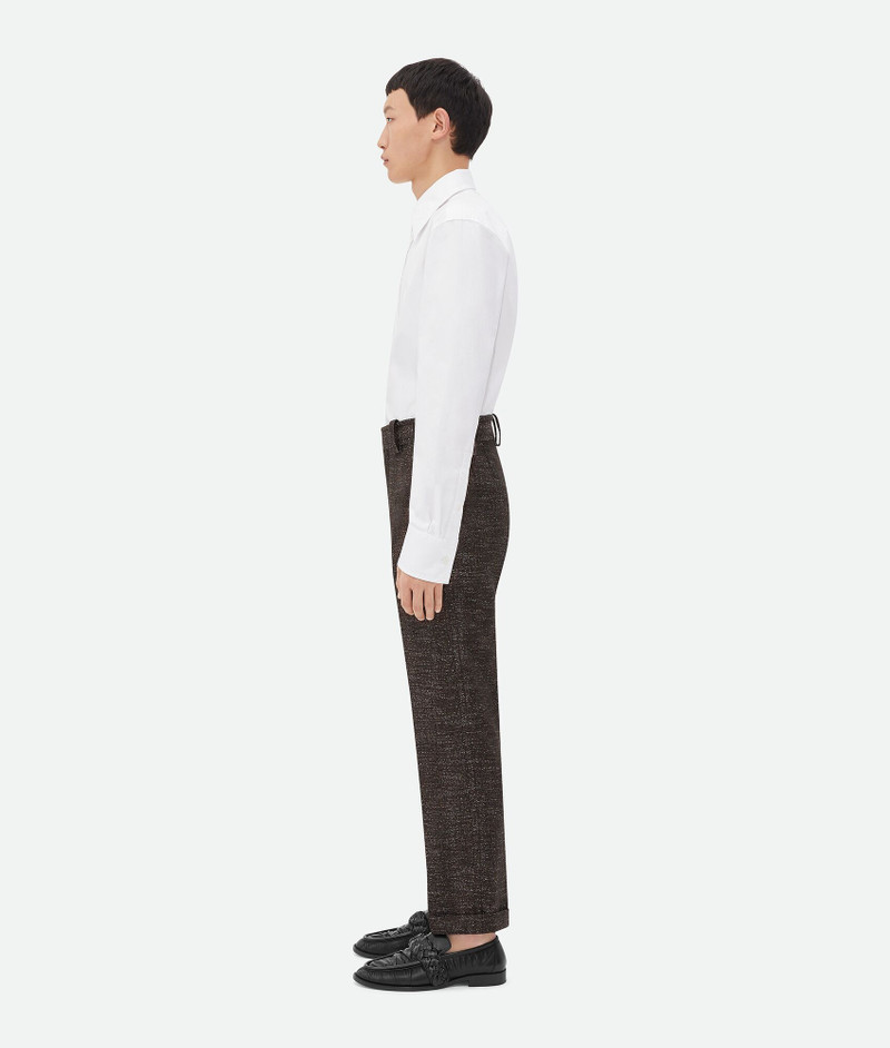 Bottega Veneta Textured Wool Speckled Trousers outlook