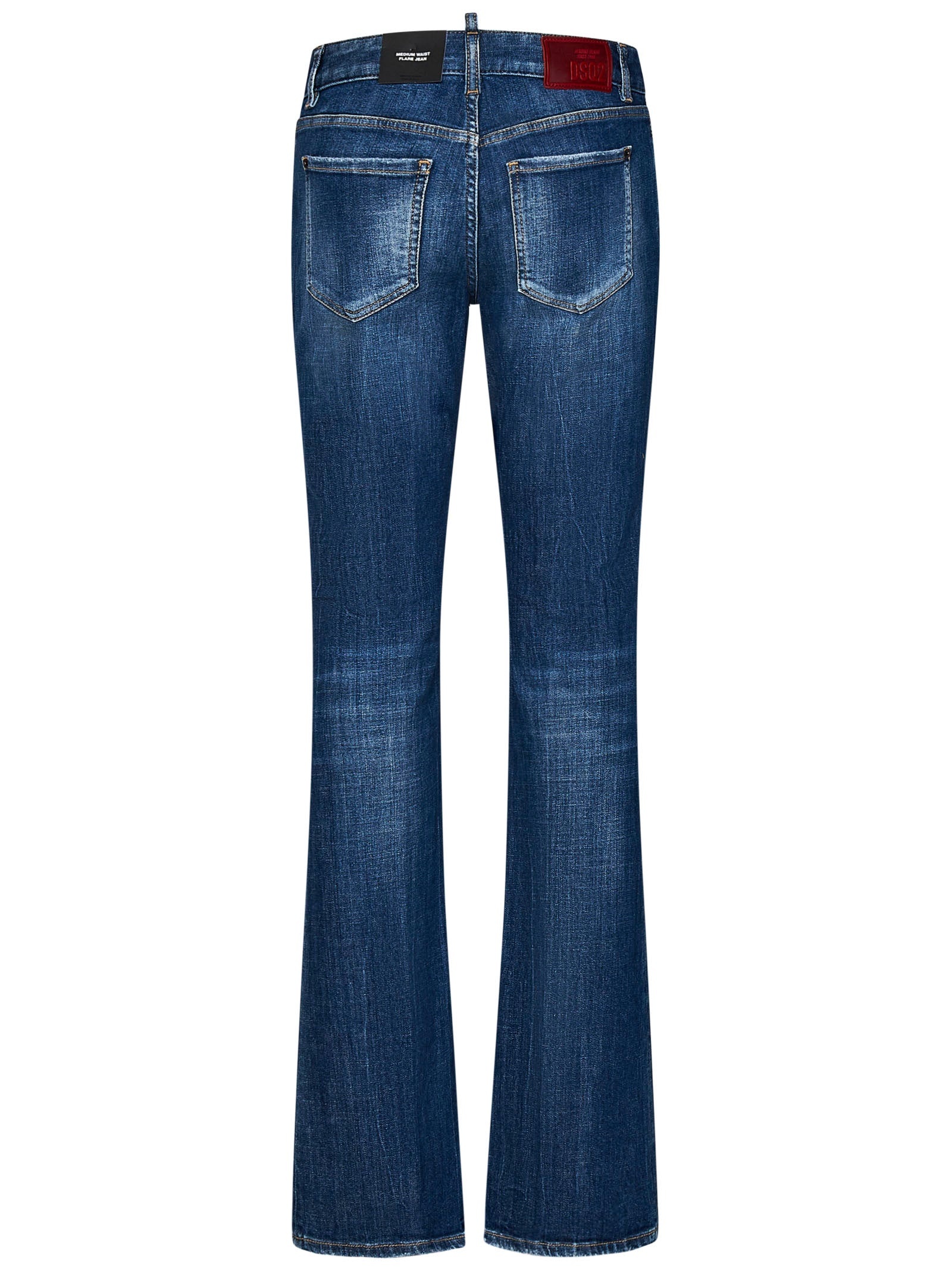 DSQUARED2 MEDIUM WAIST FLARE JEANS - 3