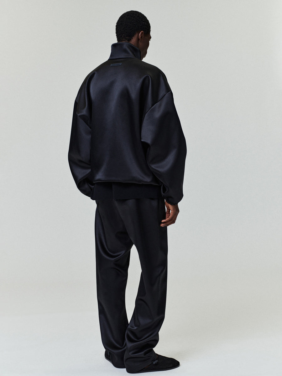 Bonded Satin Relaxed Track Pant - 2