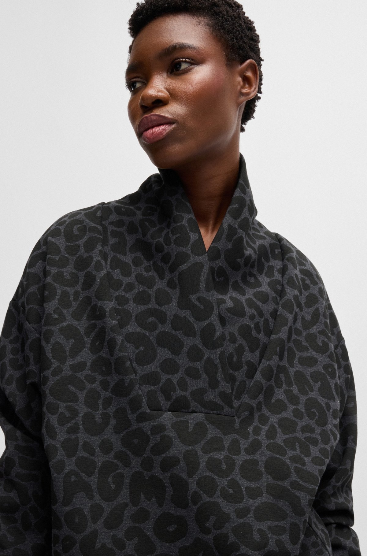 NAOMI X BOSS ANIMAL-PRINT SWEATSHIRT WITH ENERGEAR™ - 4