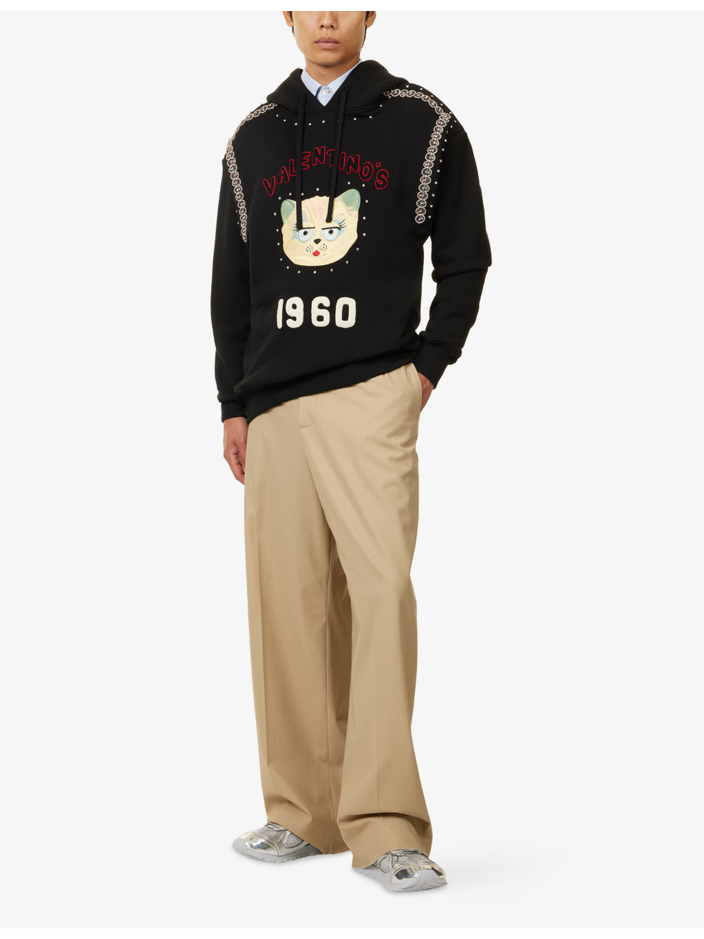 Embroidered Relaxed-Fit Cotton-Jersey Hoodie - 2