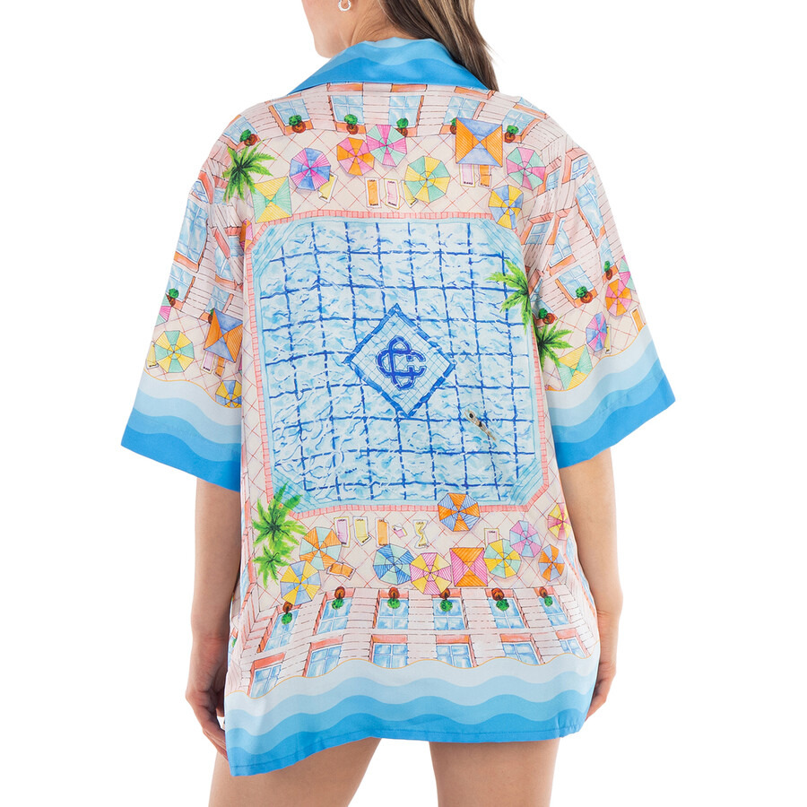 Casablanca Ladies Le Plongeon Silk Shirt - 4