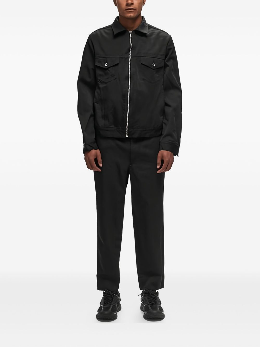 zip-fastening shirt jacket - 3