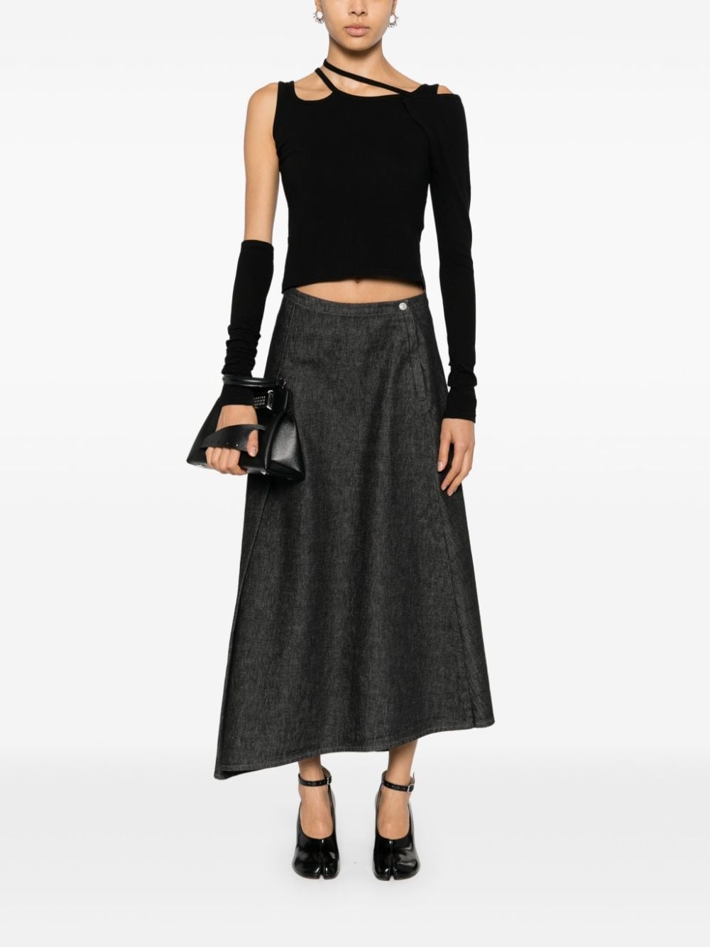 cold shoulder-design top - 2