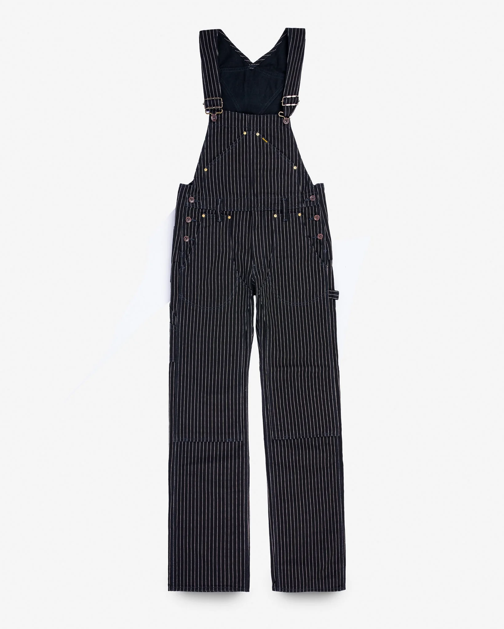 IH-819-BLK 12OZ WABASH DOUBLE KNEE OVERALLS - BLACK - 1