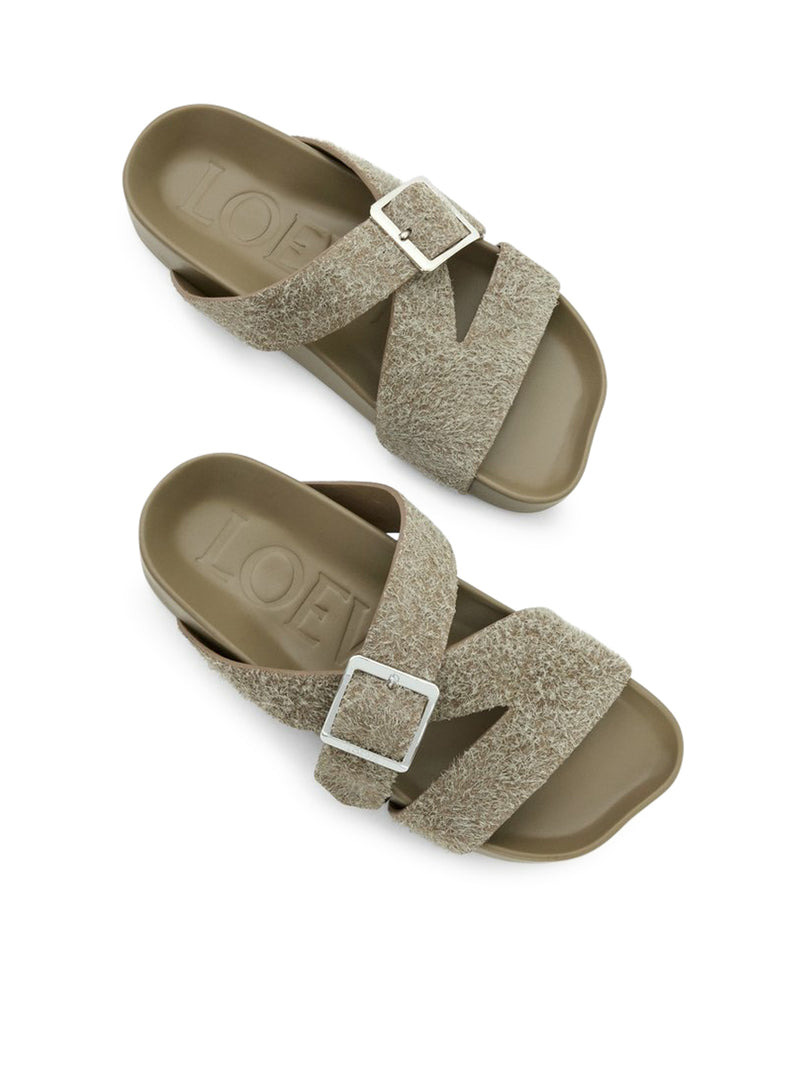 Loewe X Paula`S Ibiza Men Ease Buckle Clogs In Brushed Suede - 4