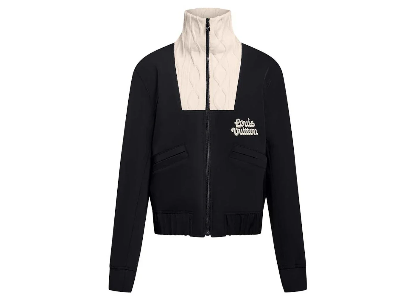 Louis Vuitton by Tyler, the Creator Knitted Collar Embroidered Technical Blouson Black - 1