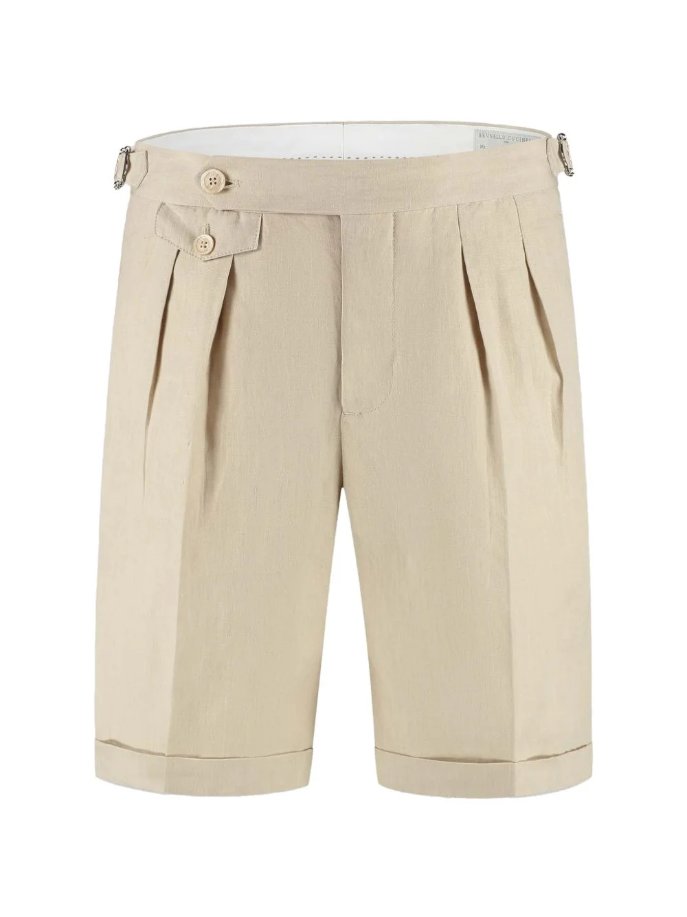 pleated turn-up shorts - 1