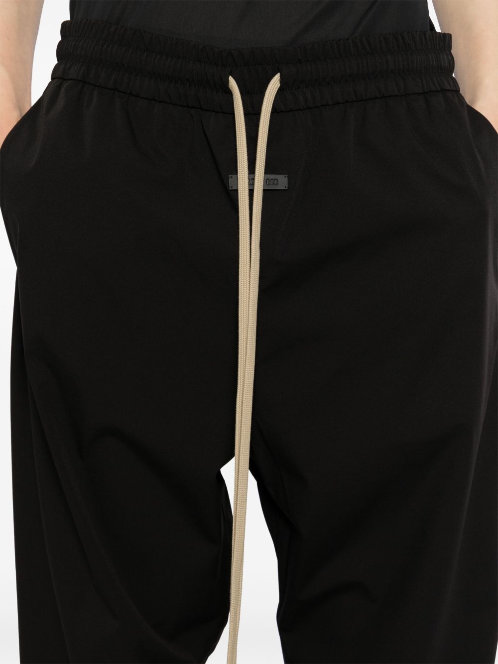 drawstring straight-leg trousers - 5
