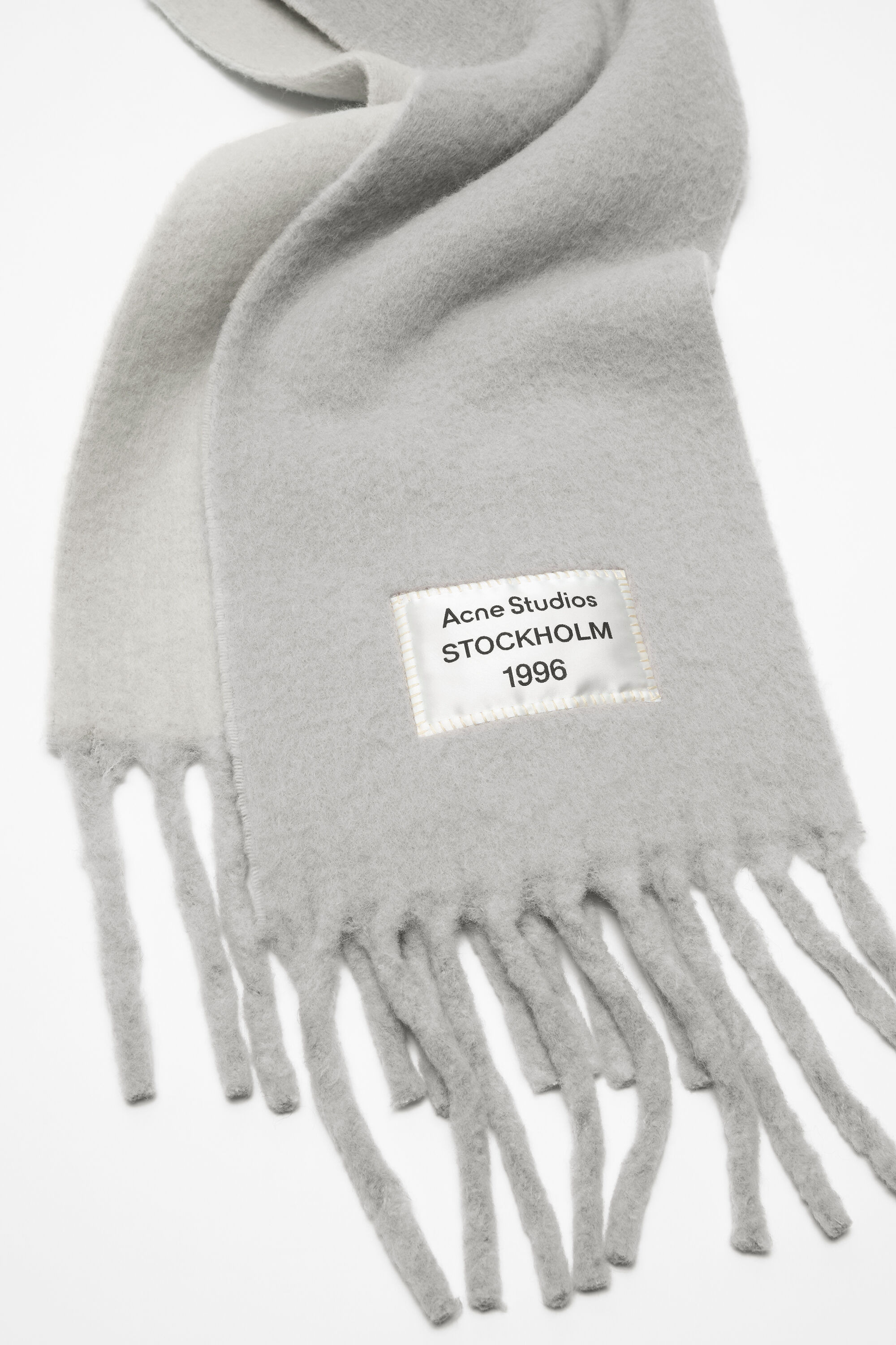 Bicolor alpaca scarf - Grey/light grey - 4