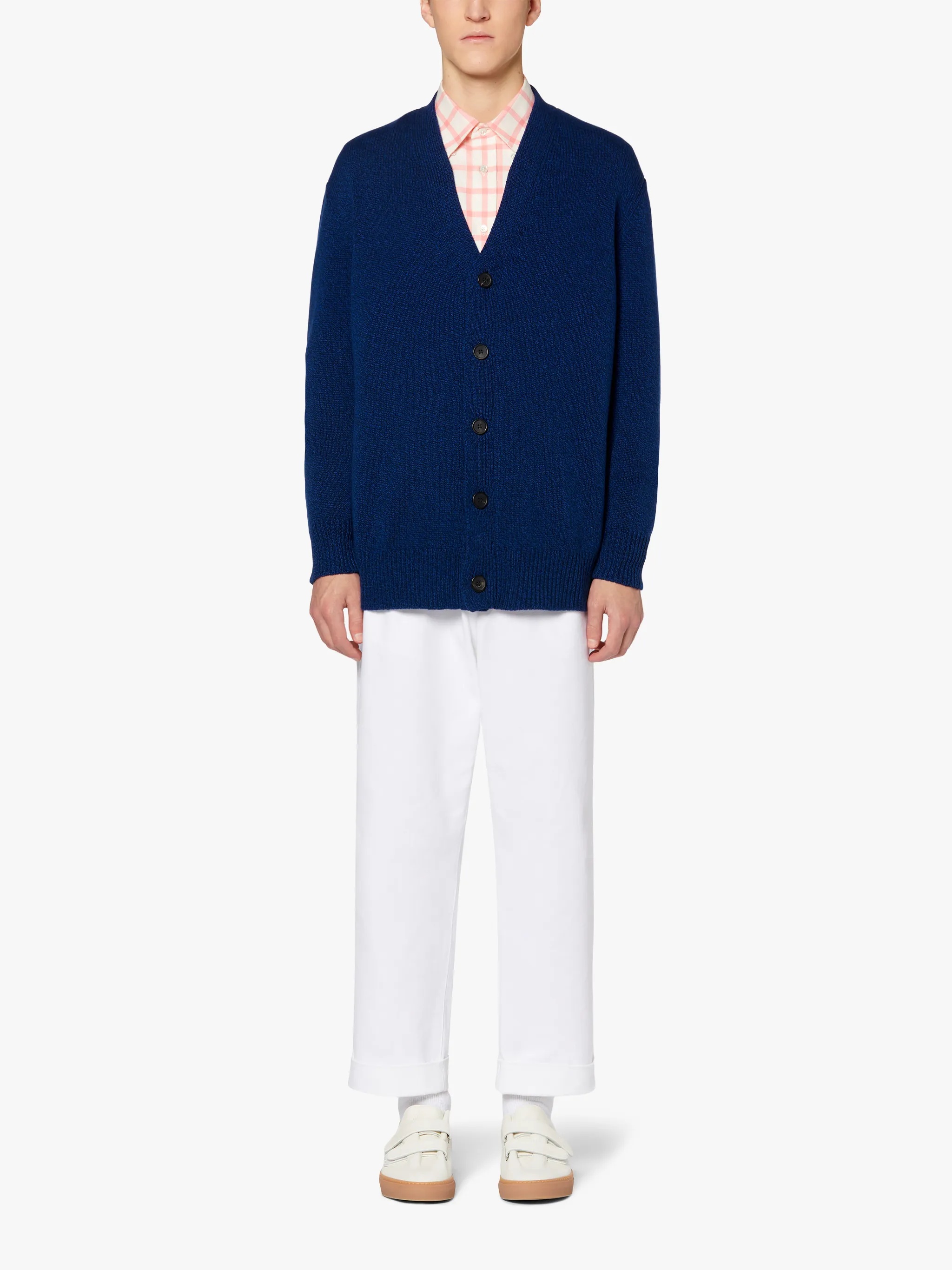 STOCKHOLM NAVY MERINO WOOL & CASHMERE CARDIGAN | GKF-300 - 2