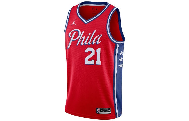 Air Jordan x NBA Philadelphia 76ers Jerseys 'Joel Embiid 21' CV9490-666 - 2