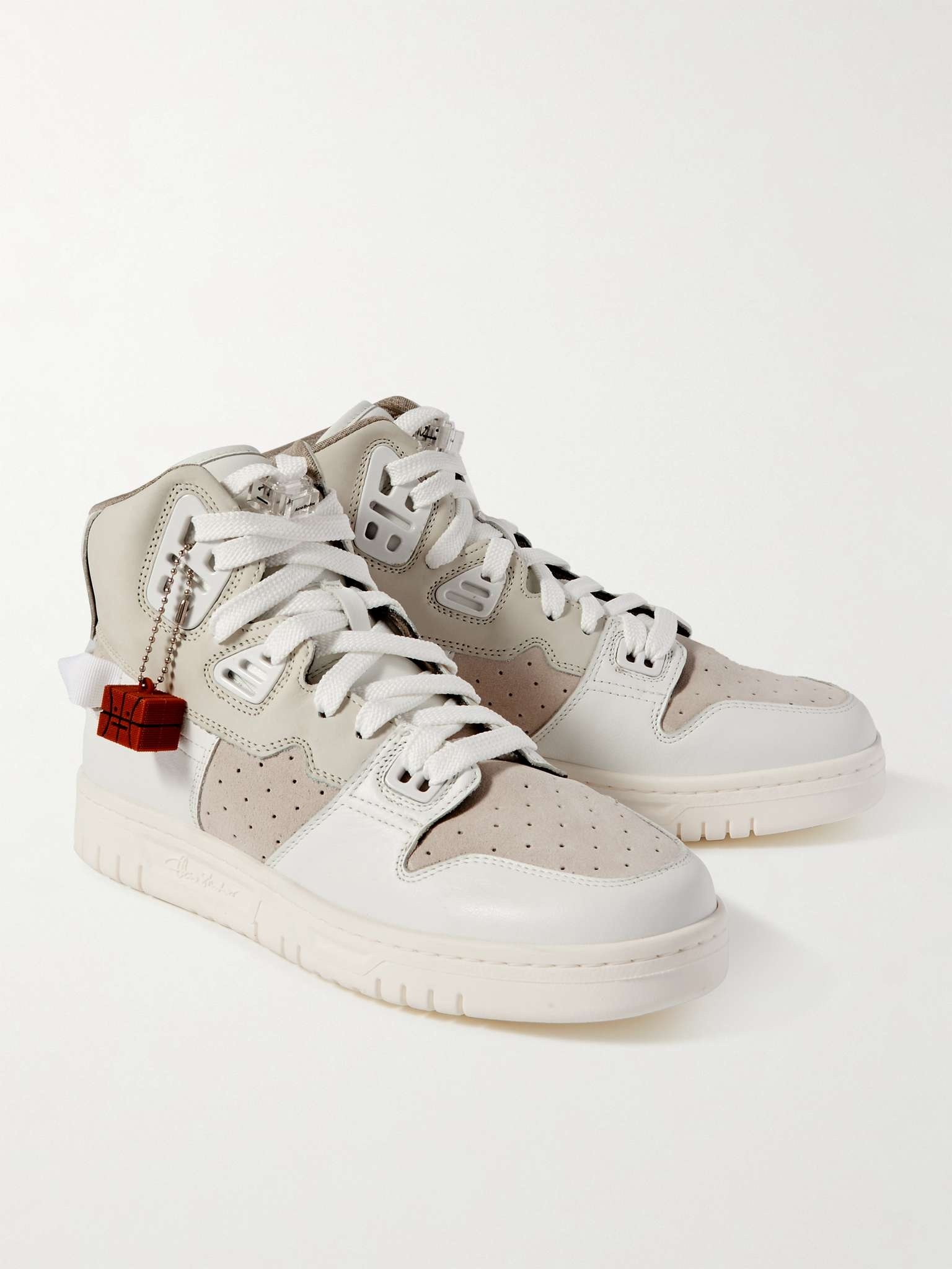 Buxeda Suede-Trimmed Leather High-Top Sneakers - 4