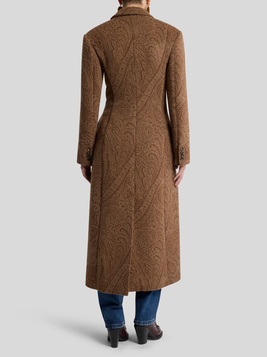 DOUBLE-BREASTED WOOL AND CASHMERE COAT - 4