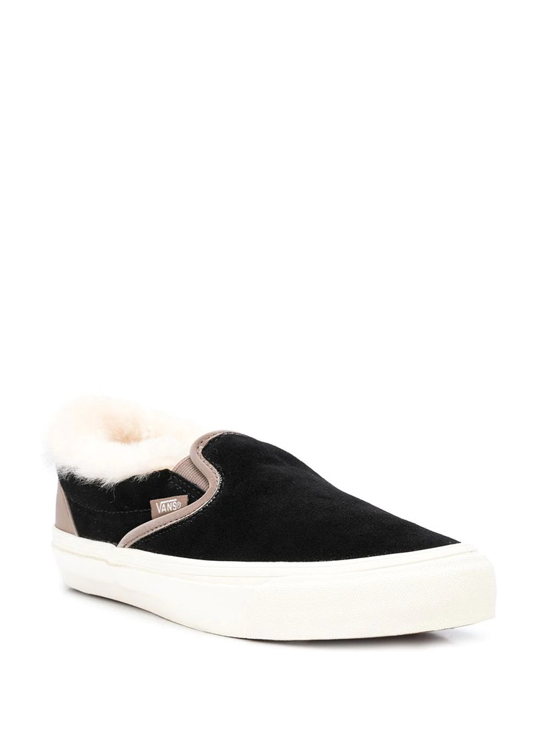 Vans shearling trim slip-on sneakers outlook