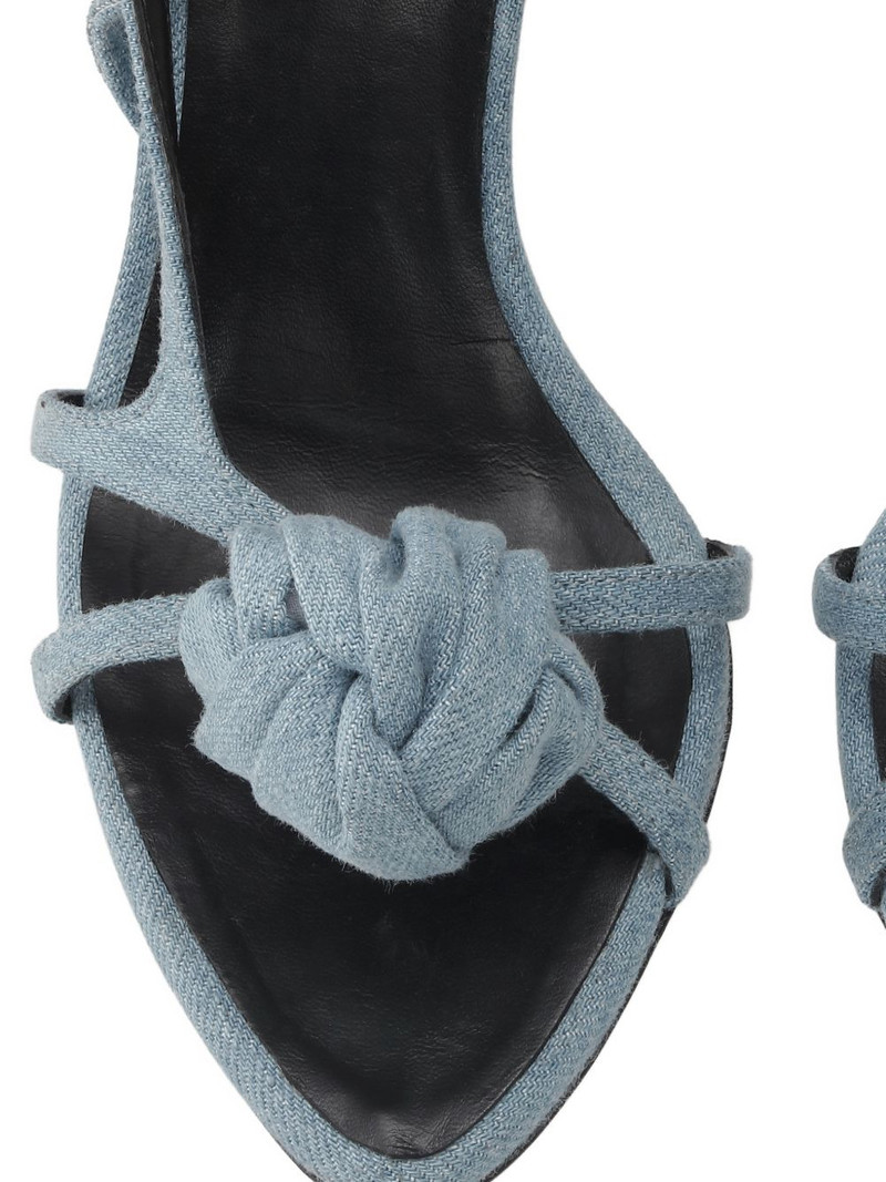 Knot denim sandals 3