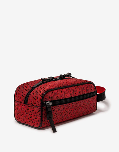 Christian Louboutin Blaster Red CL Logo Jacquard Travel Case - outlook