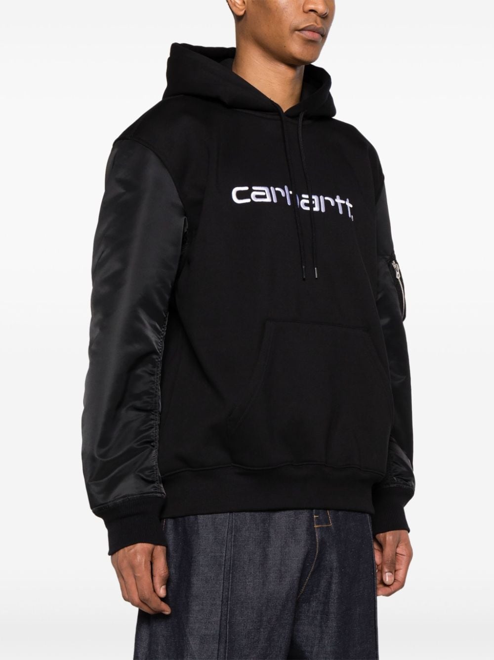x Carhartt logo-embroidered hoodie - 3