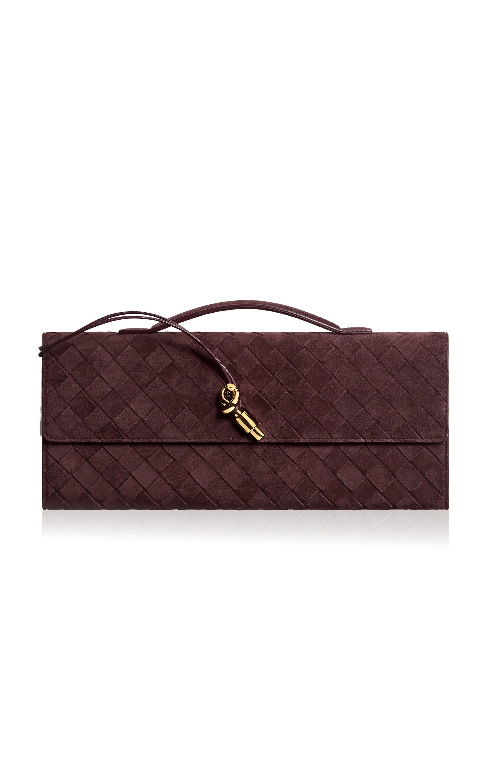 Andiamo 15 Intrecciato Suede Clutch burgundy - 1