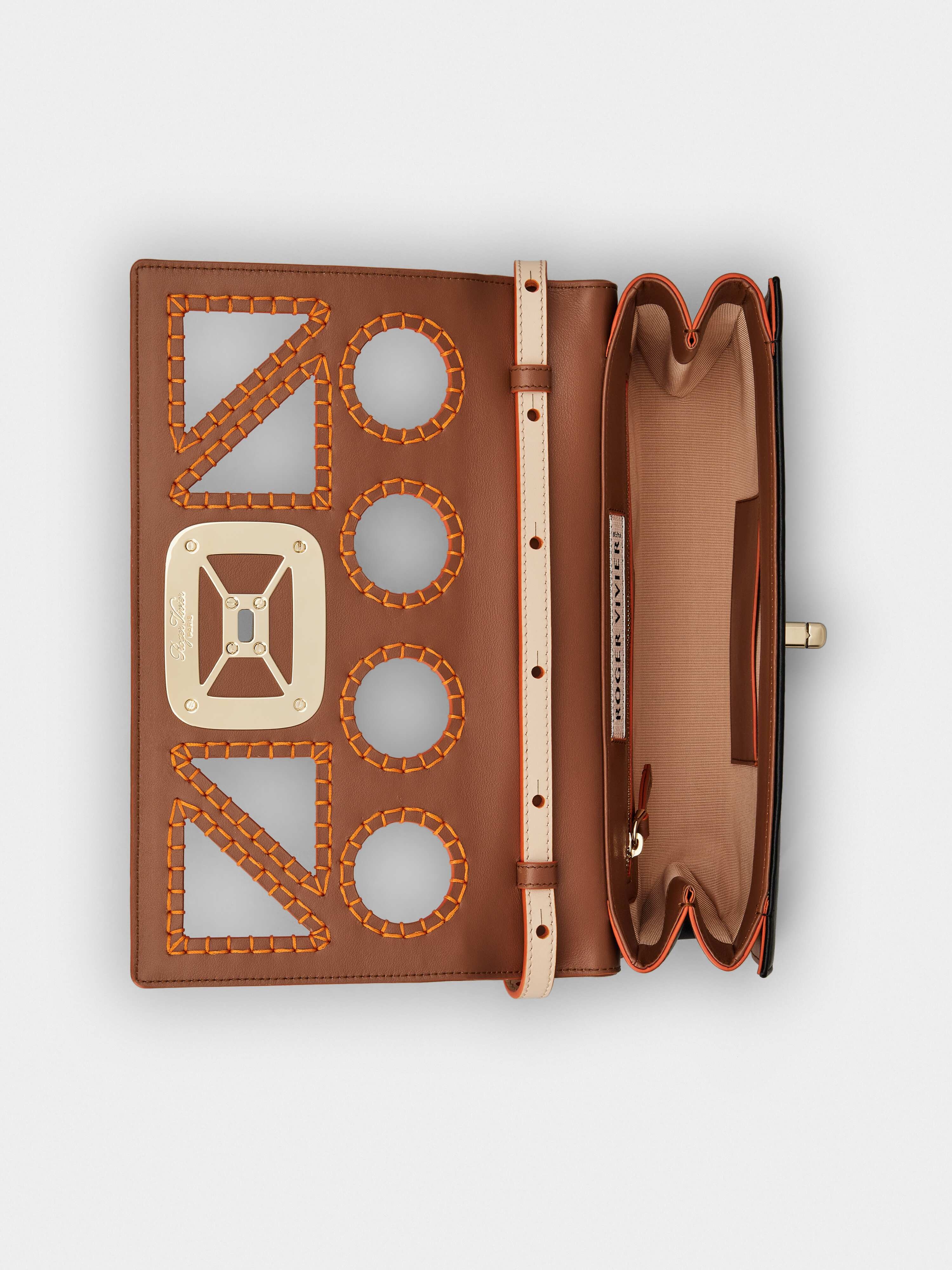 Viv' Choc Playful Bag in Leather - 7