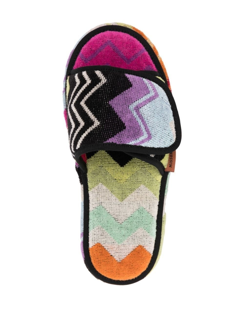 zig-zag-print textured slippers - 7