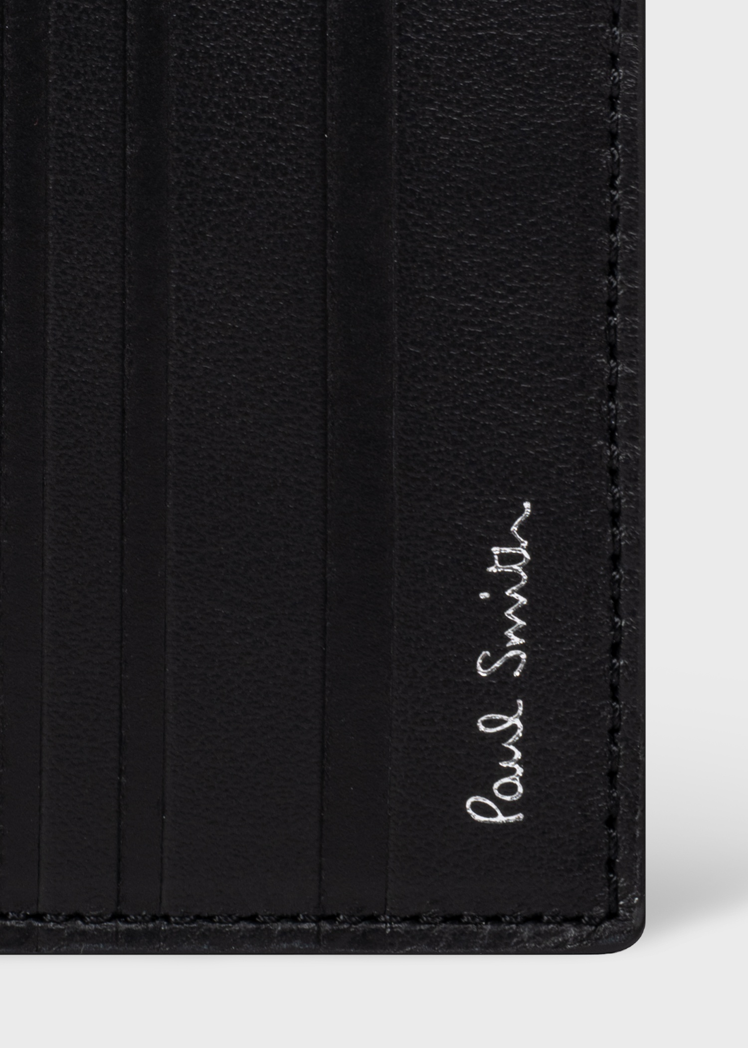 Black 'Shadow Stripe' Billfold Wallet - 4
