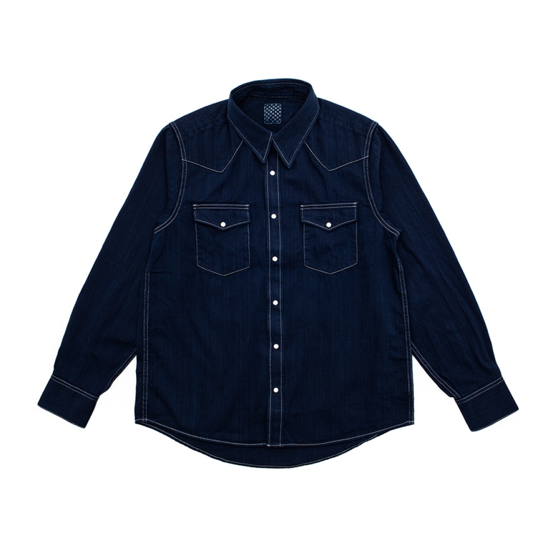 SOCIAL SCULPTURE SHIRT ONE WASH INDIGO - 1