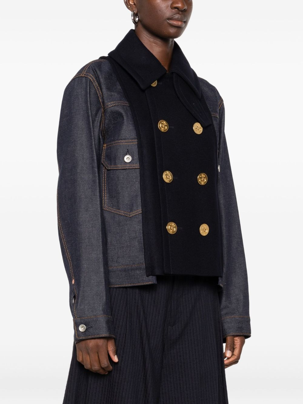 x Levi's® double-breasted denim jacket - 3