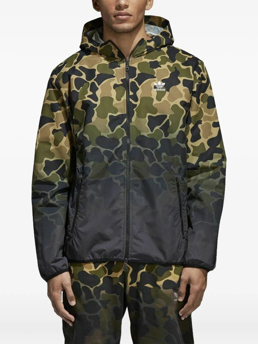 camouflage windbreaker jacket - 1