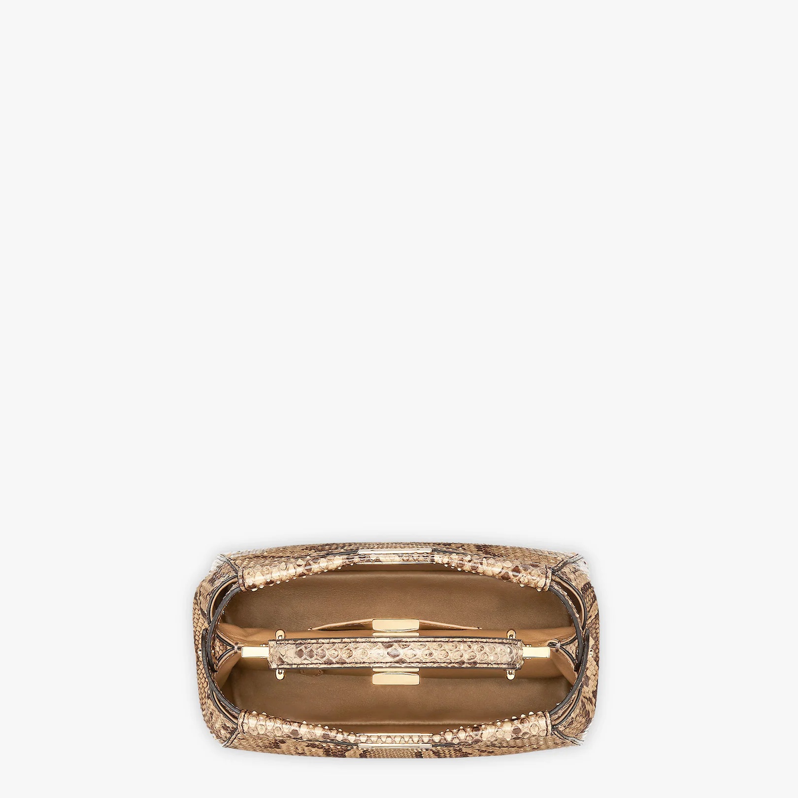 Beige python leather bag - 4